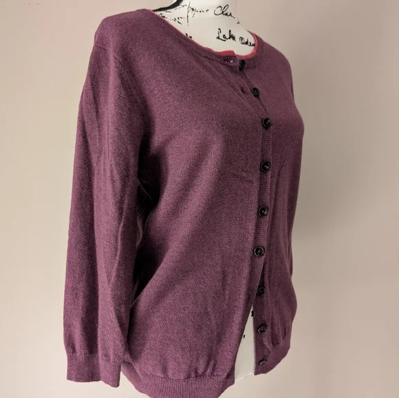 Boden Women's Purple Cardigan Sweater - Picture 2 of 4
